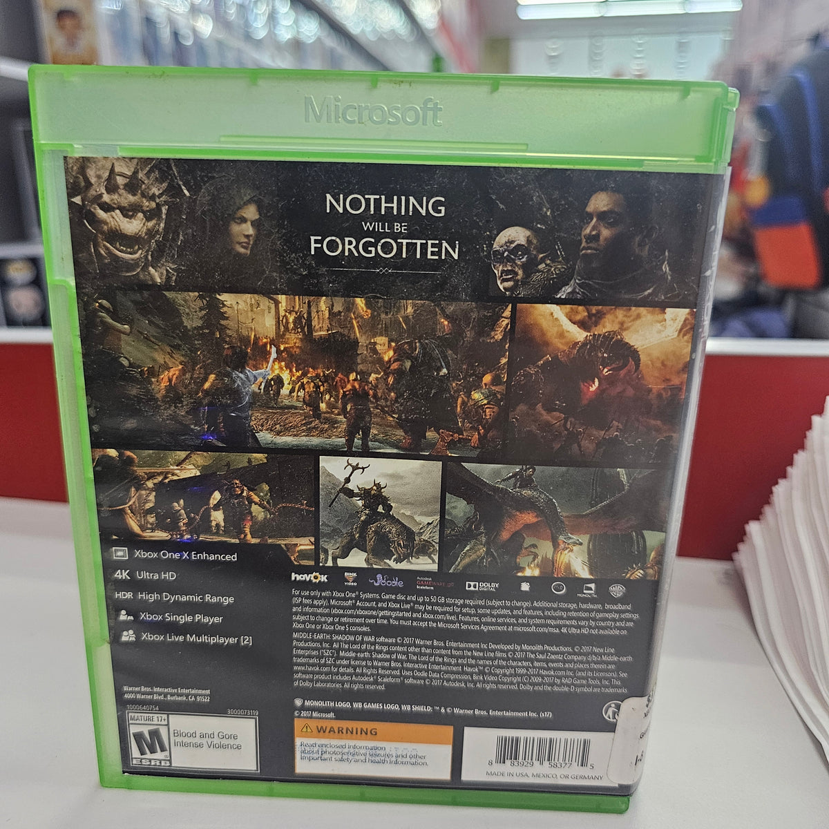 Shadow Of War Xbox One Usado