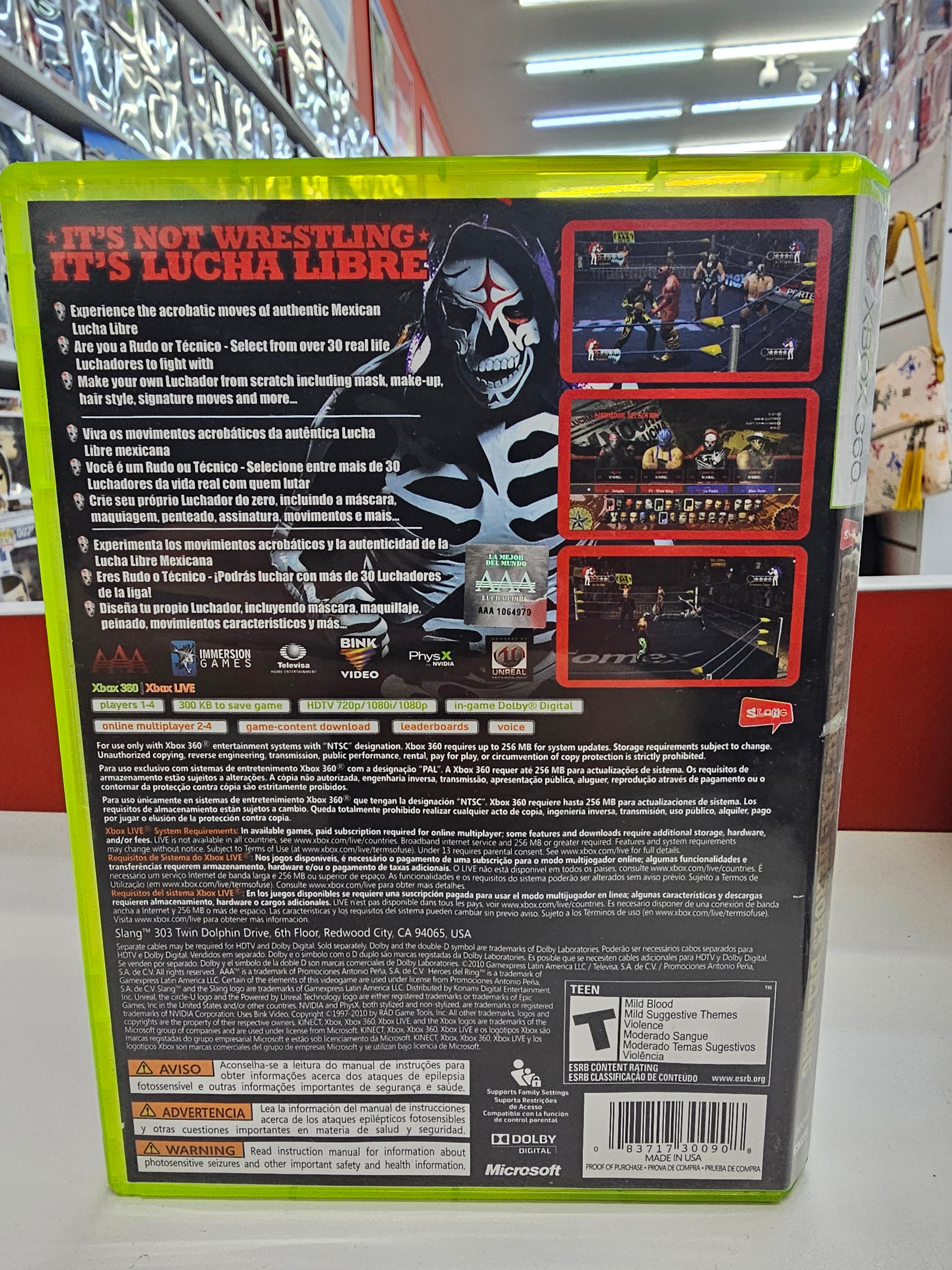 AAA Lucha Libre Heroes del Ring Xbox 360 Usado