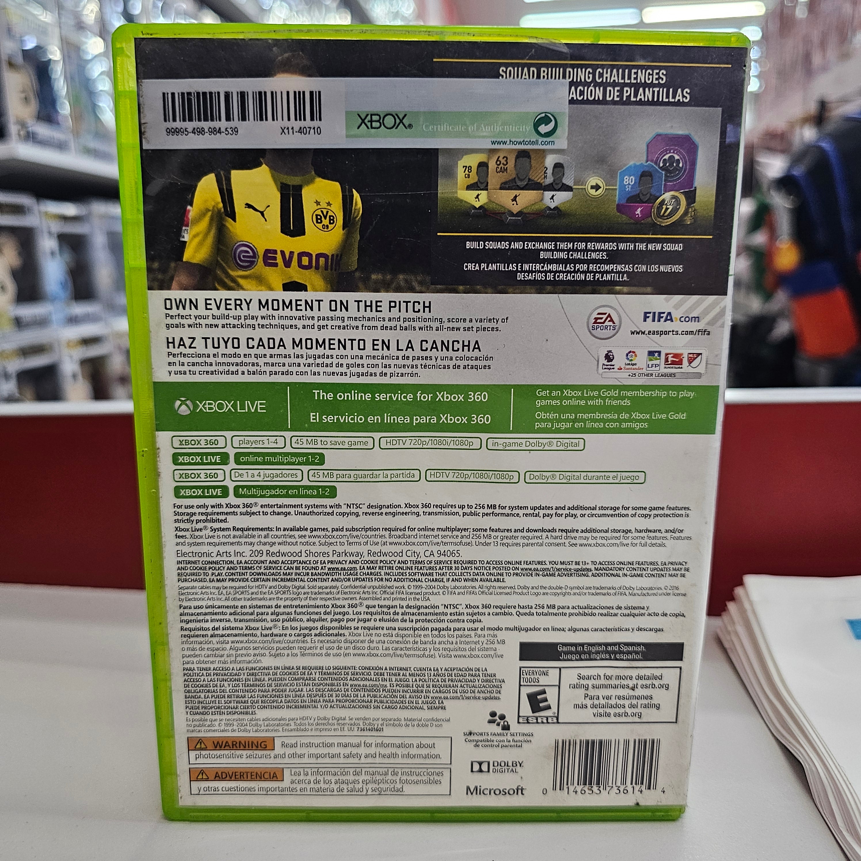 FIFA 17 Xbox 360 Usado