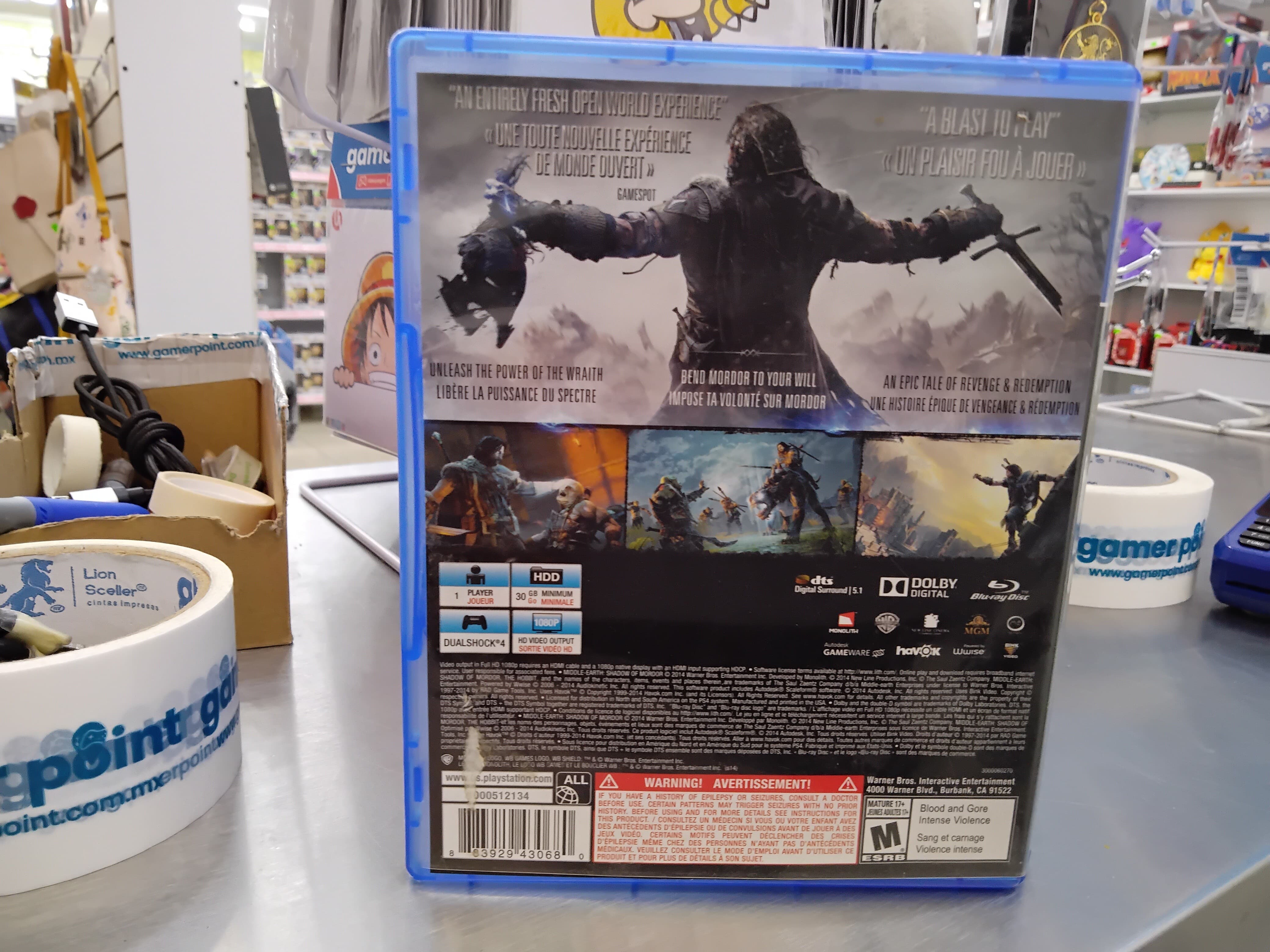 Middle Earth Shadow Of Mordor Ps4 Usado