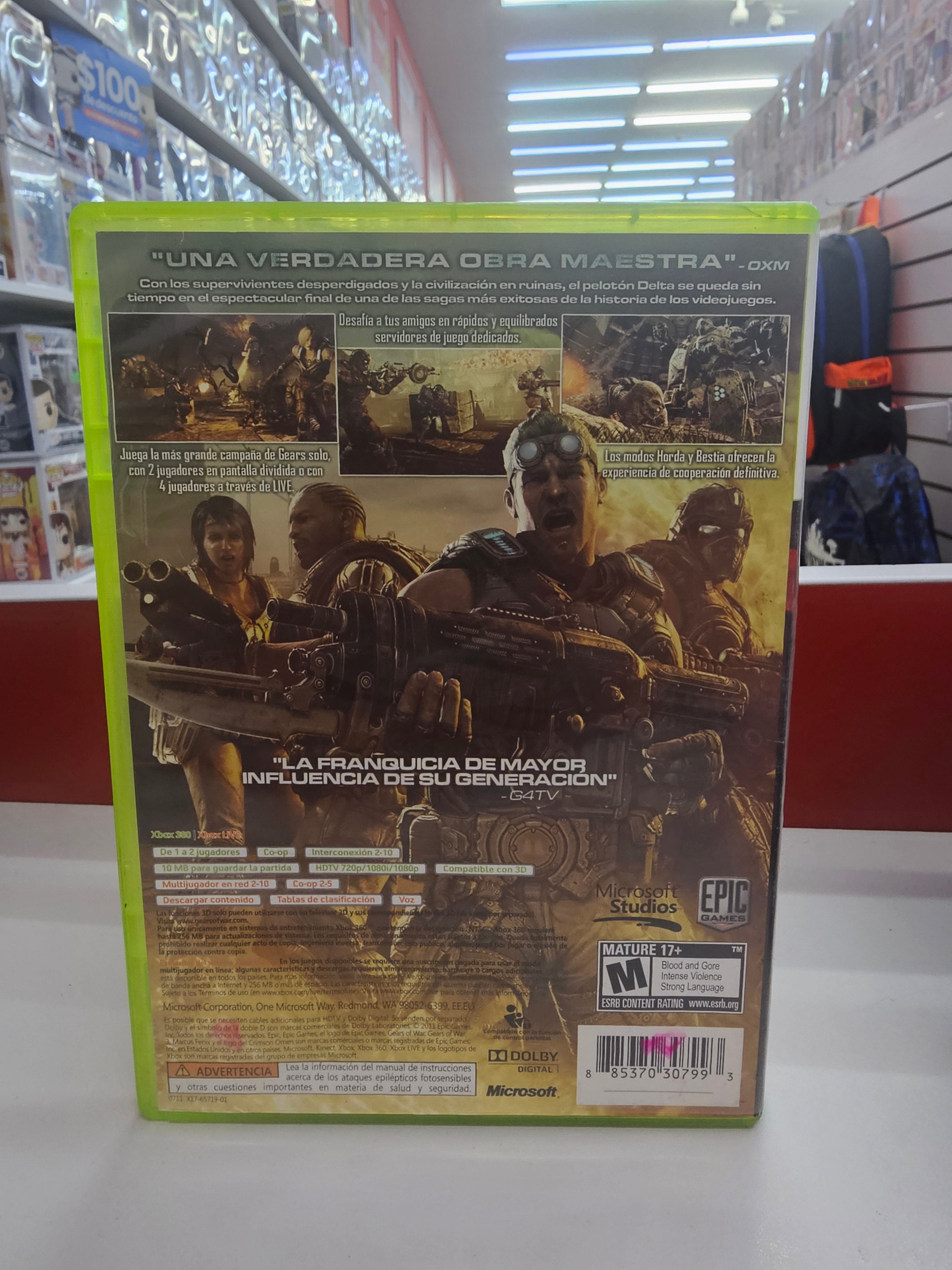 Gears Of War 3 Xbox 360 Usado