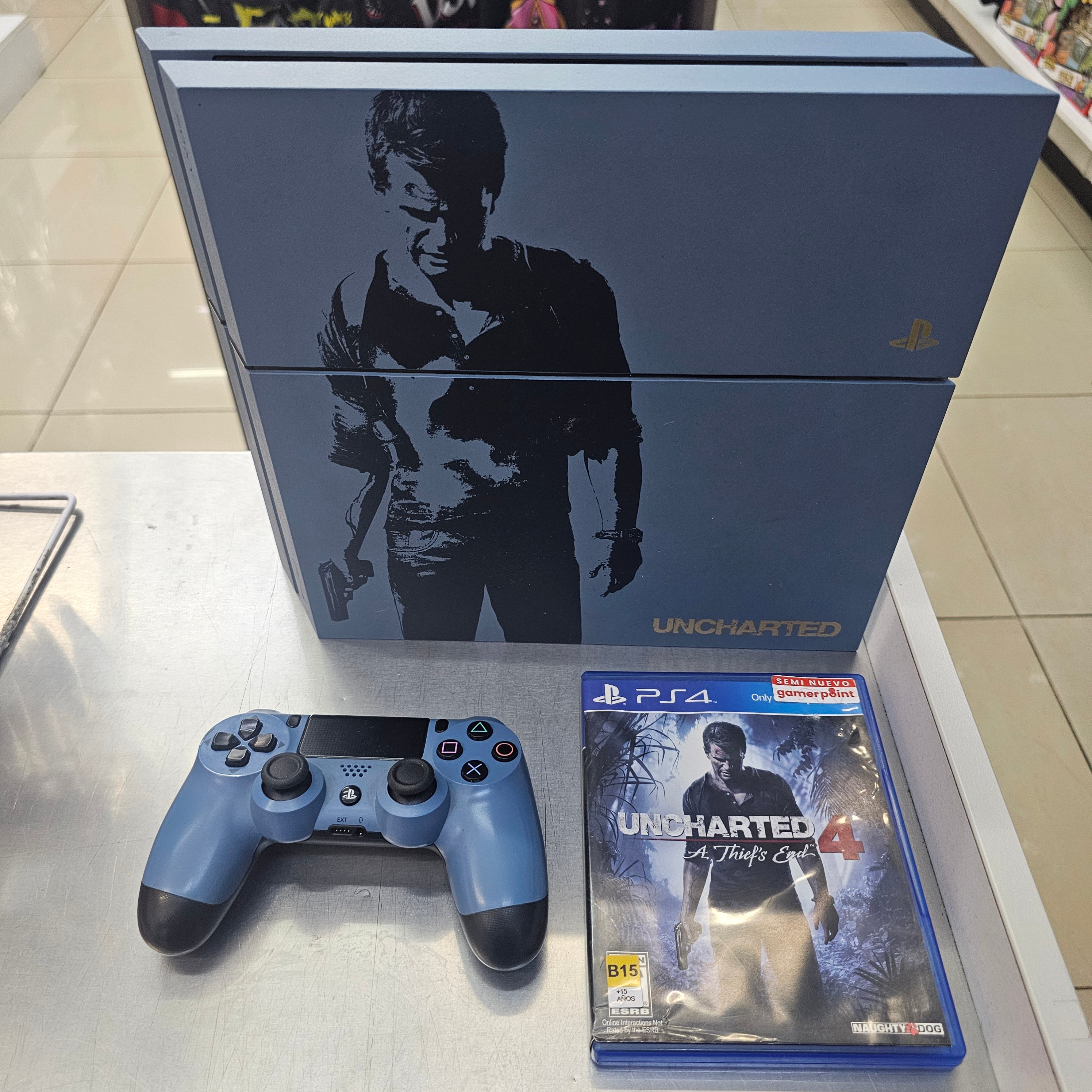 Consola PS4 Fat Edición Uncharted 4 500GB Usada