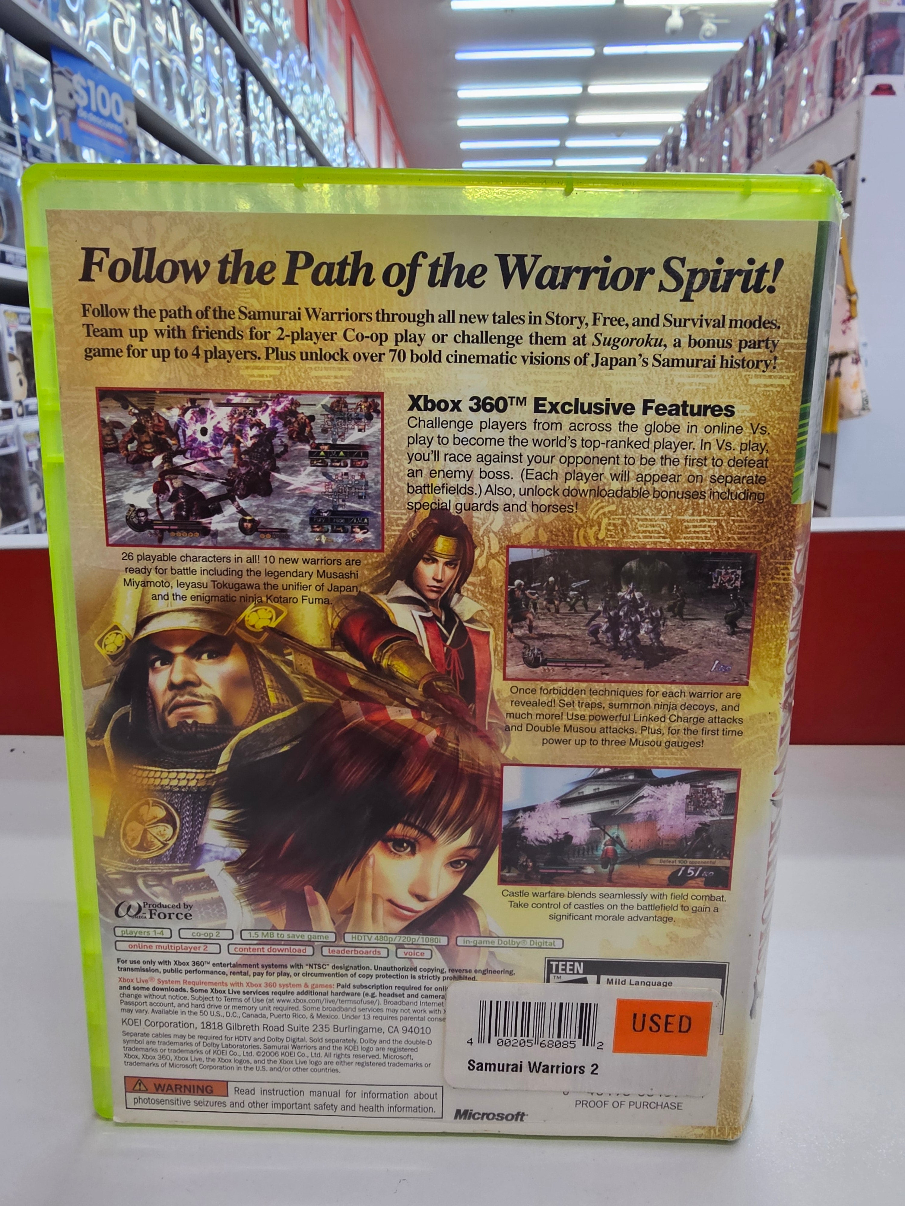 Samurai Warriors 2 Xbox 360 Usado