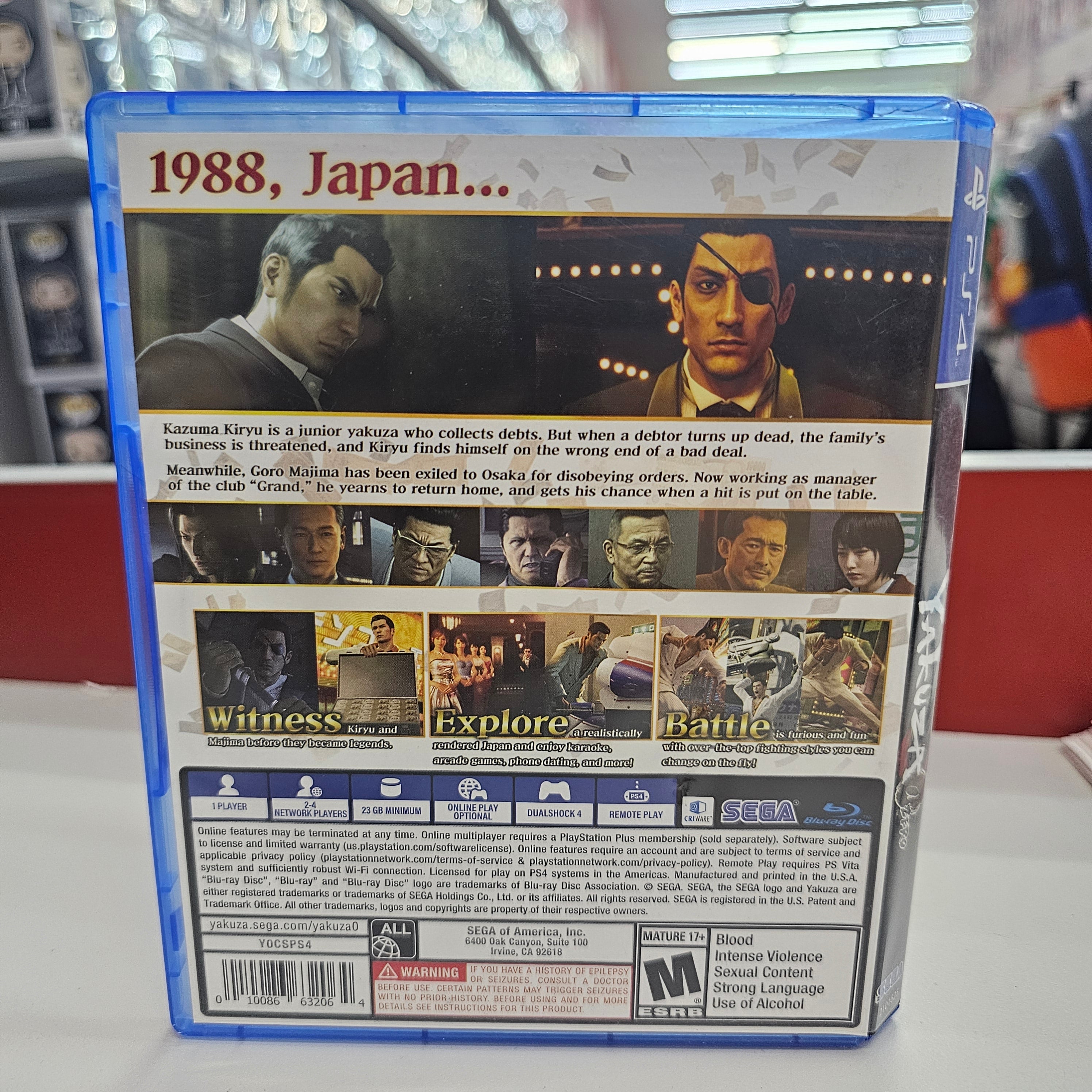 Yakuza 0 Zero PS4 Usado