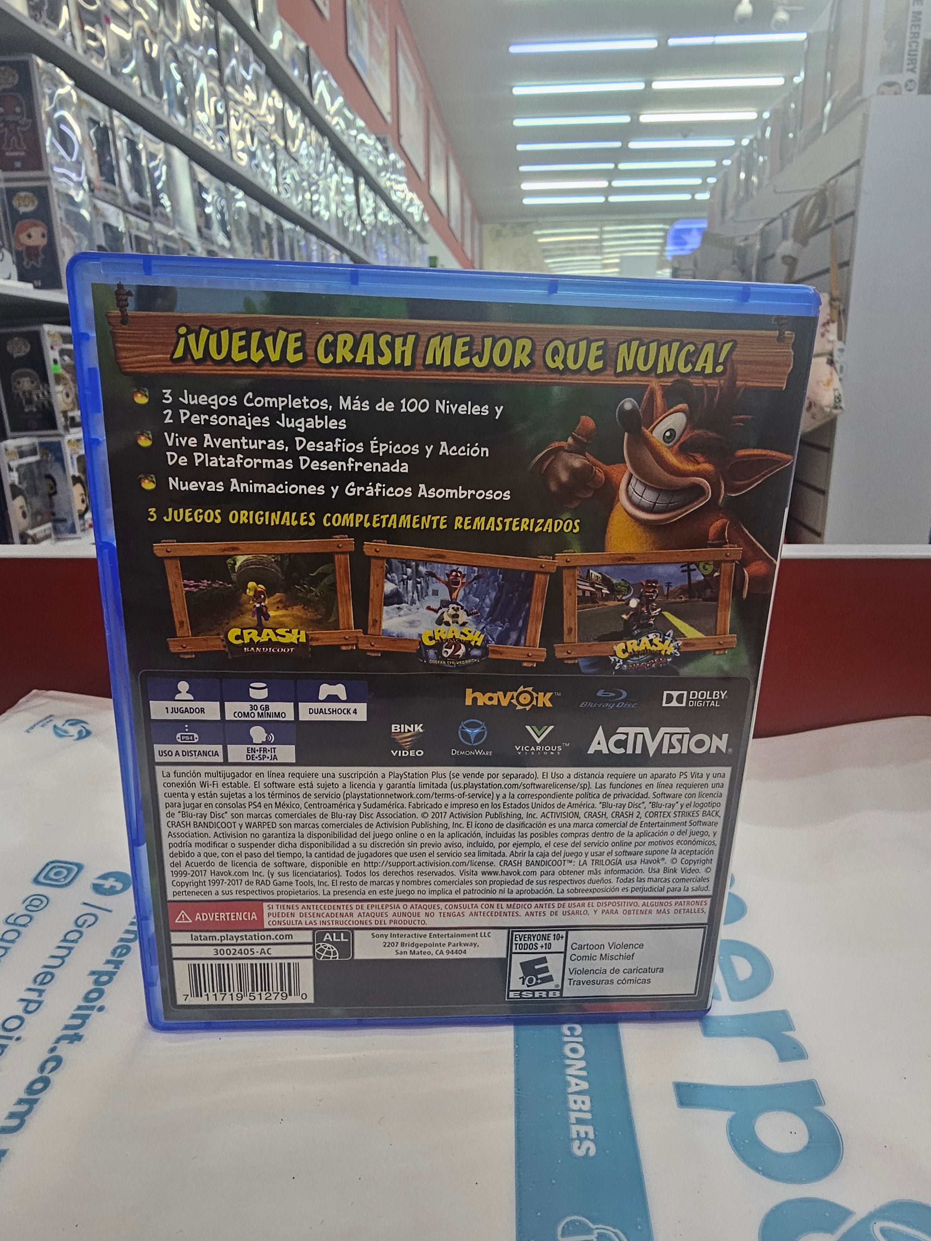 Crash Bandicoot N-sane Trilogy Ps4 Usado