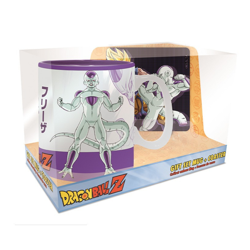 Abystyle Dragon Ball - Taza 460 ml + Portavaso "Goku vs Frieza"