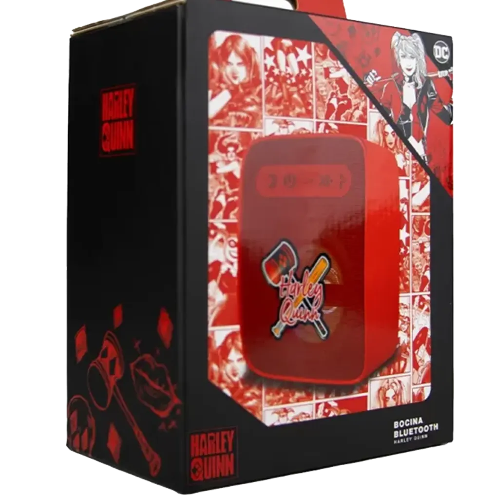 Geek Industry Bocina Bluetooth, Harley Quinn Rojo, Special Edition
