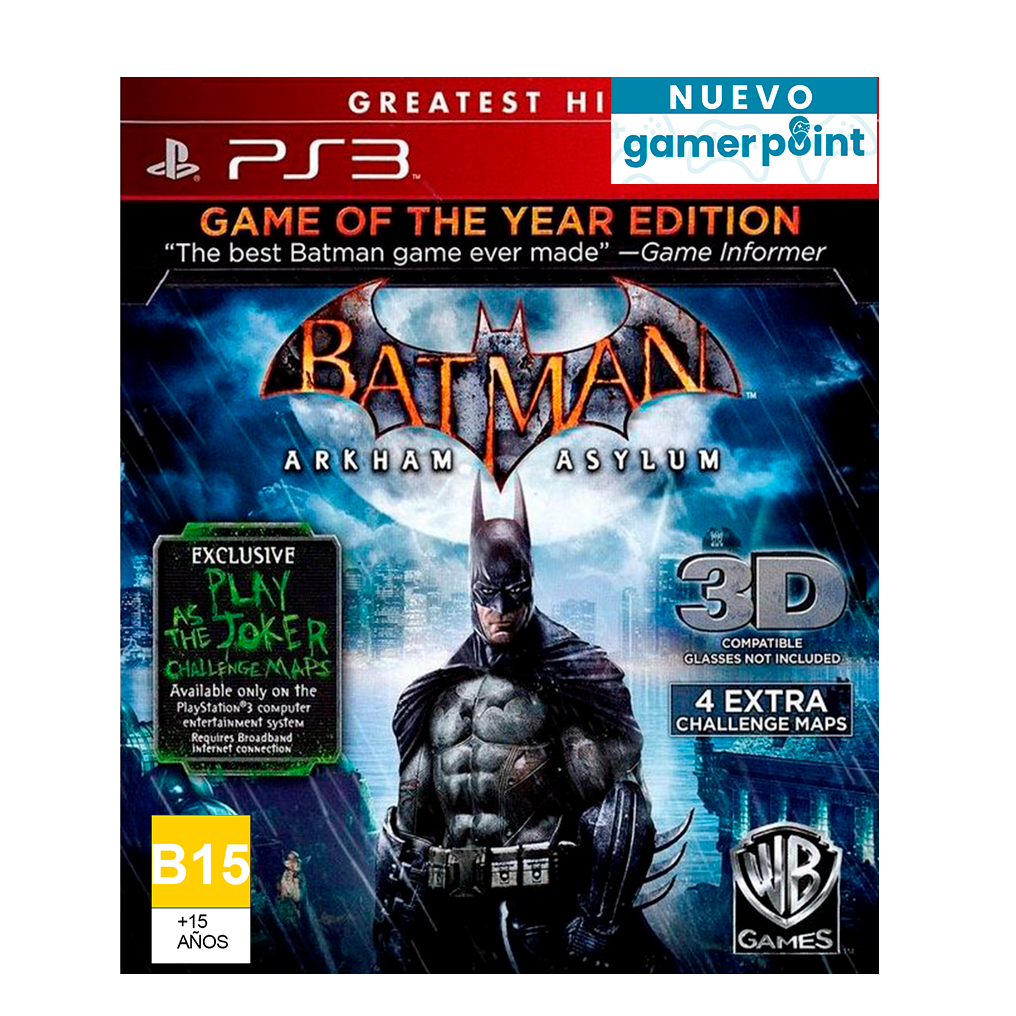 Batman Arkham Asylum Goty Ps3