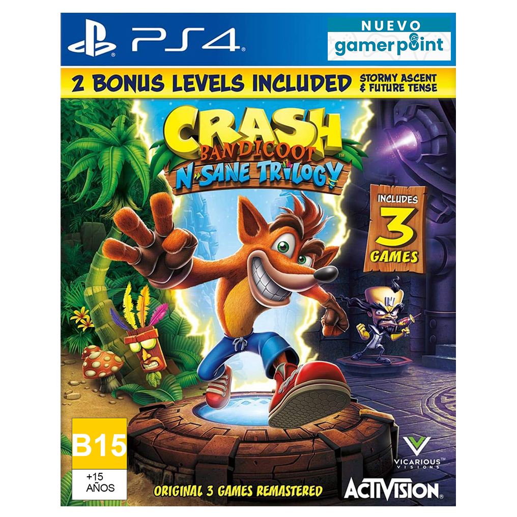 Crash Bandicoot N-Sane Trilogy Two Bonus Levels Ps4