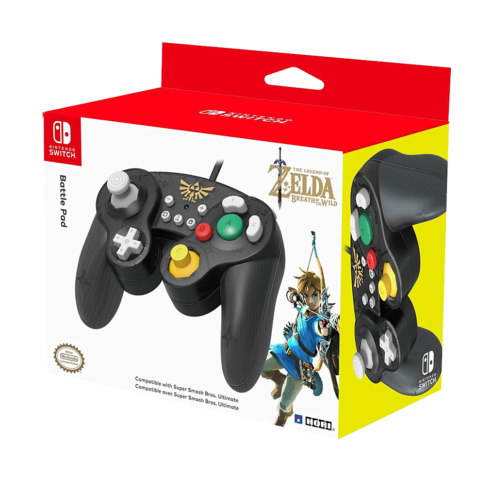 Control Alámbrico Battle Pad Zelda Hori.-Nintendo Switch