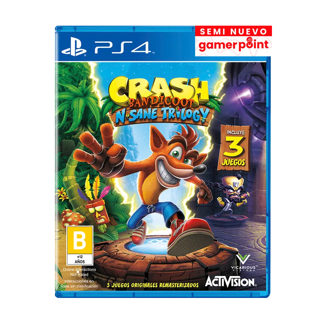 Crash Bandicoot N-sane Trilogy Ps4 Usado