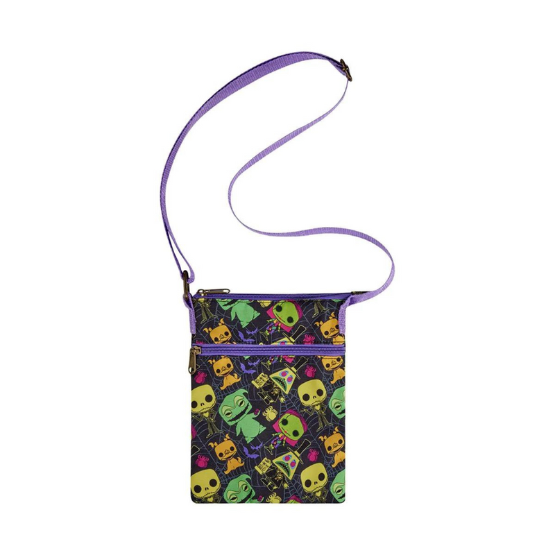 Loungefly X Funko: Mundo de Jack Blacklight - Personajes Neon Bolso Cruzado