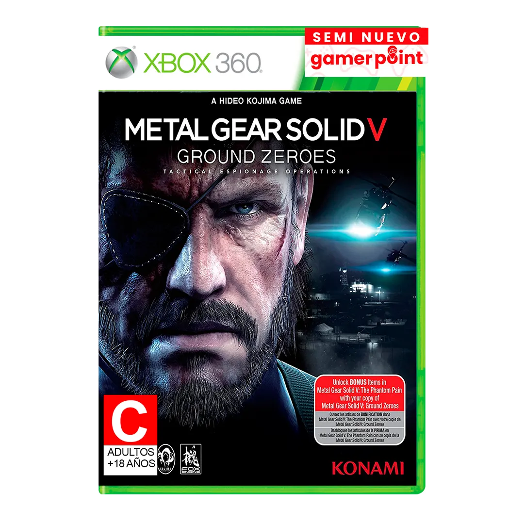 Metal Gear Solid V Ground Zeroes Xbox 360 Usado