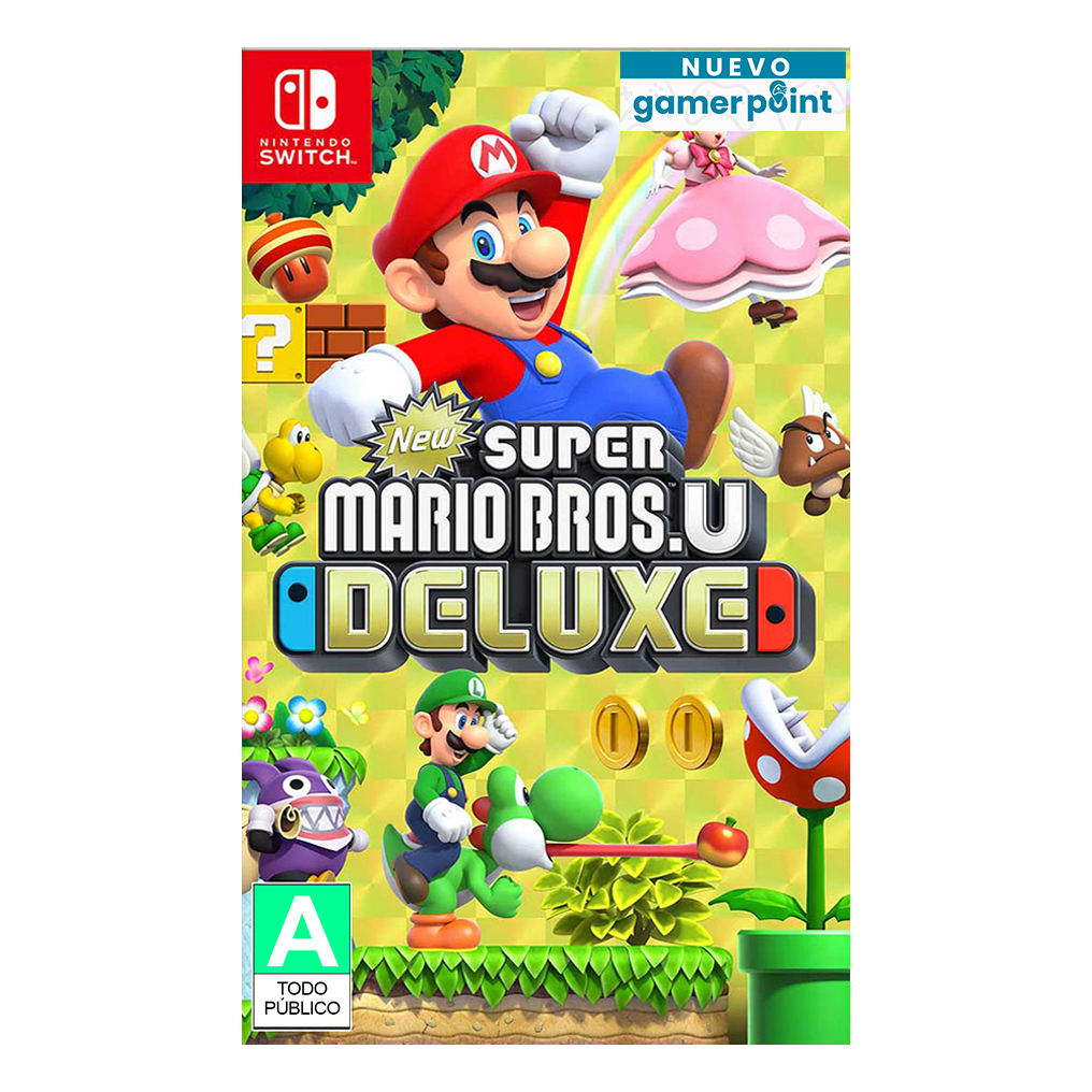 New Super Mario Bros U Deluxe Nintendo Switch + Thumb Grips de Regalo