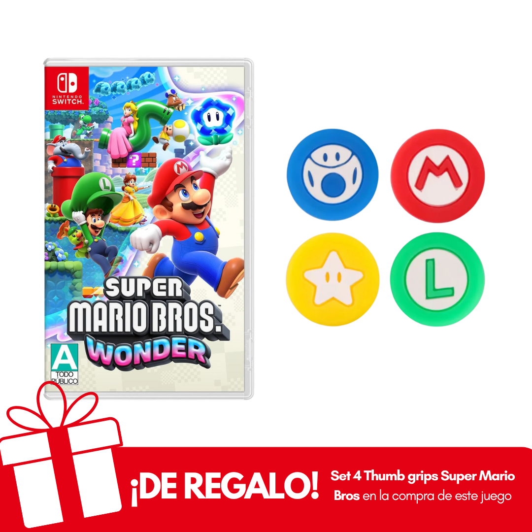 Super Mario Wonder Nintendo Switch + Thumb Grips de Regalo