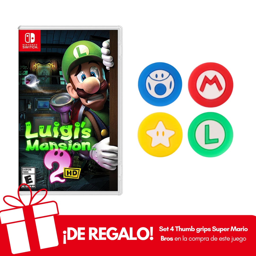 Luigi´s Mansion 2 HD Nintendo Switch + Thumb Grips de Regalo