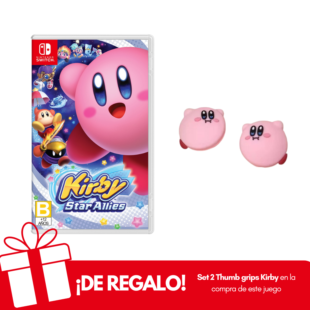 Kirby Star Allies Nintendo Switch + Thumb Grips de Regalo