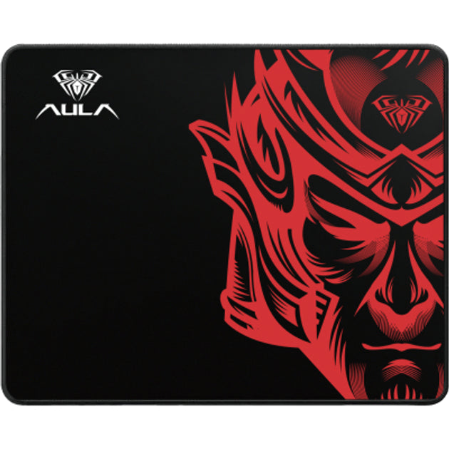 Aula MP-W Mousepad Negro con impresión roja: 300*250*25mm + bordes cocidos