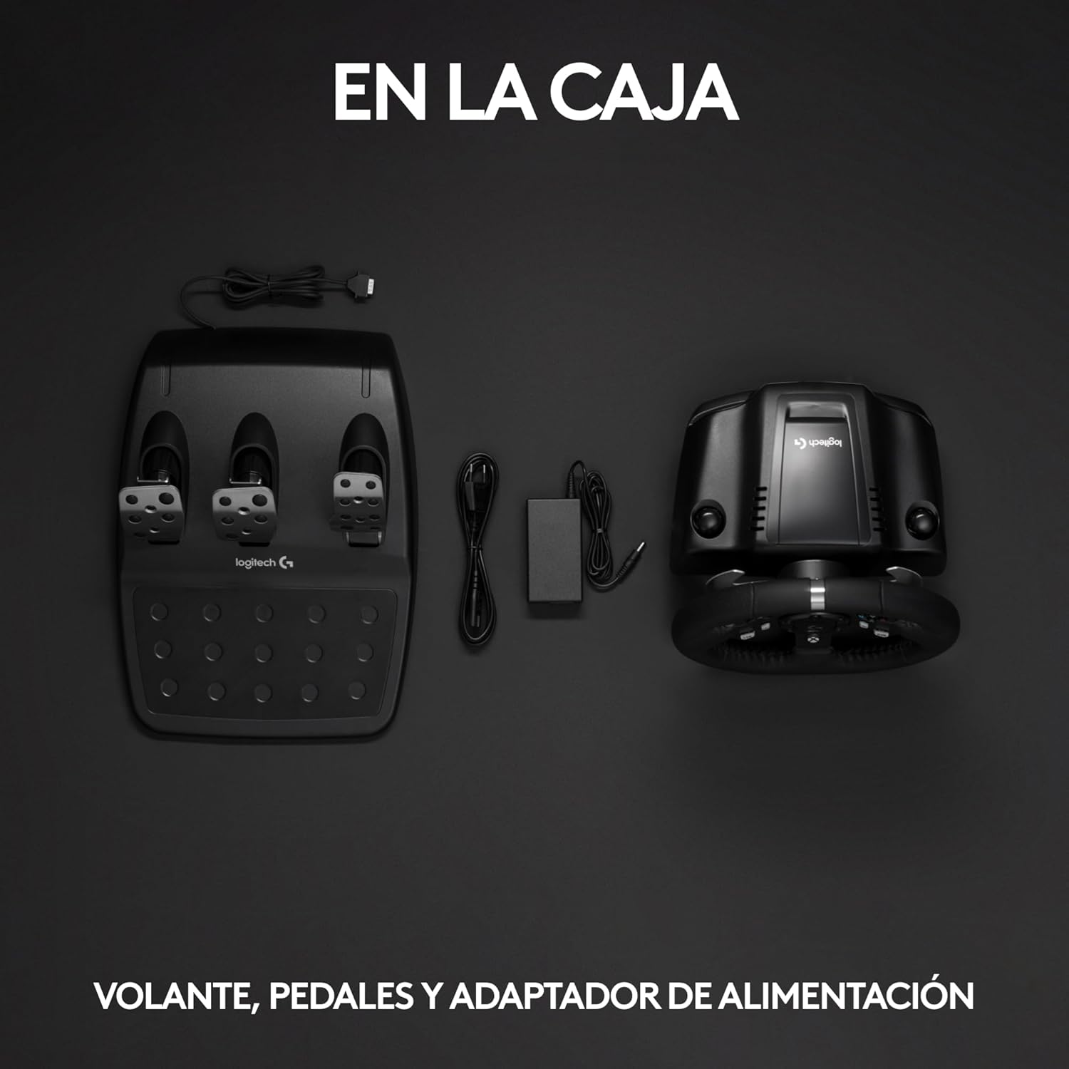 Logitech G920 Driving Force Volante de Carreras y Pedales Ajustables para Xbox Series X|S, Xbox One, PC, Color Negro