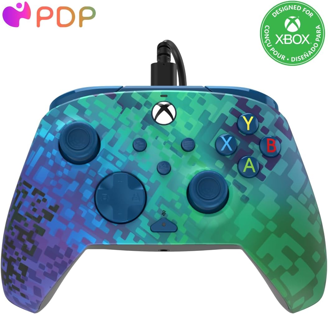 Control Alámbrico - PDP - Rematch Glitch Green - Xbox