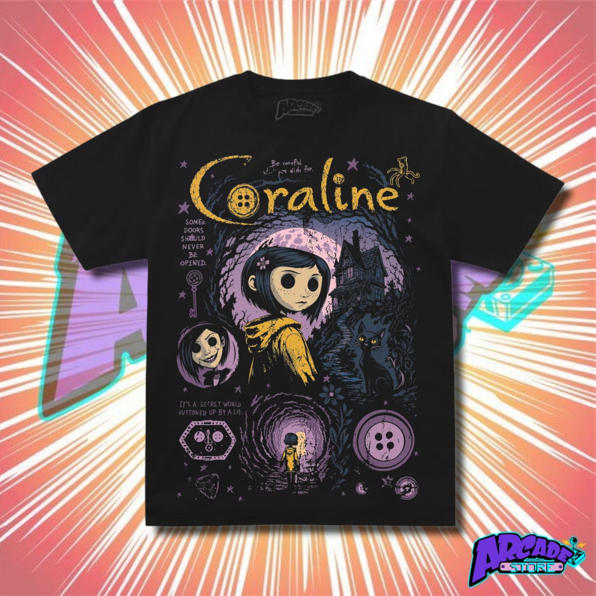 Playera - Arcade - Coraline 01
