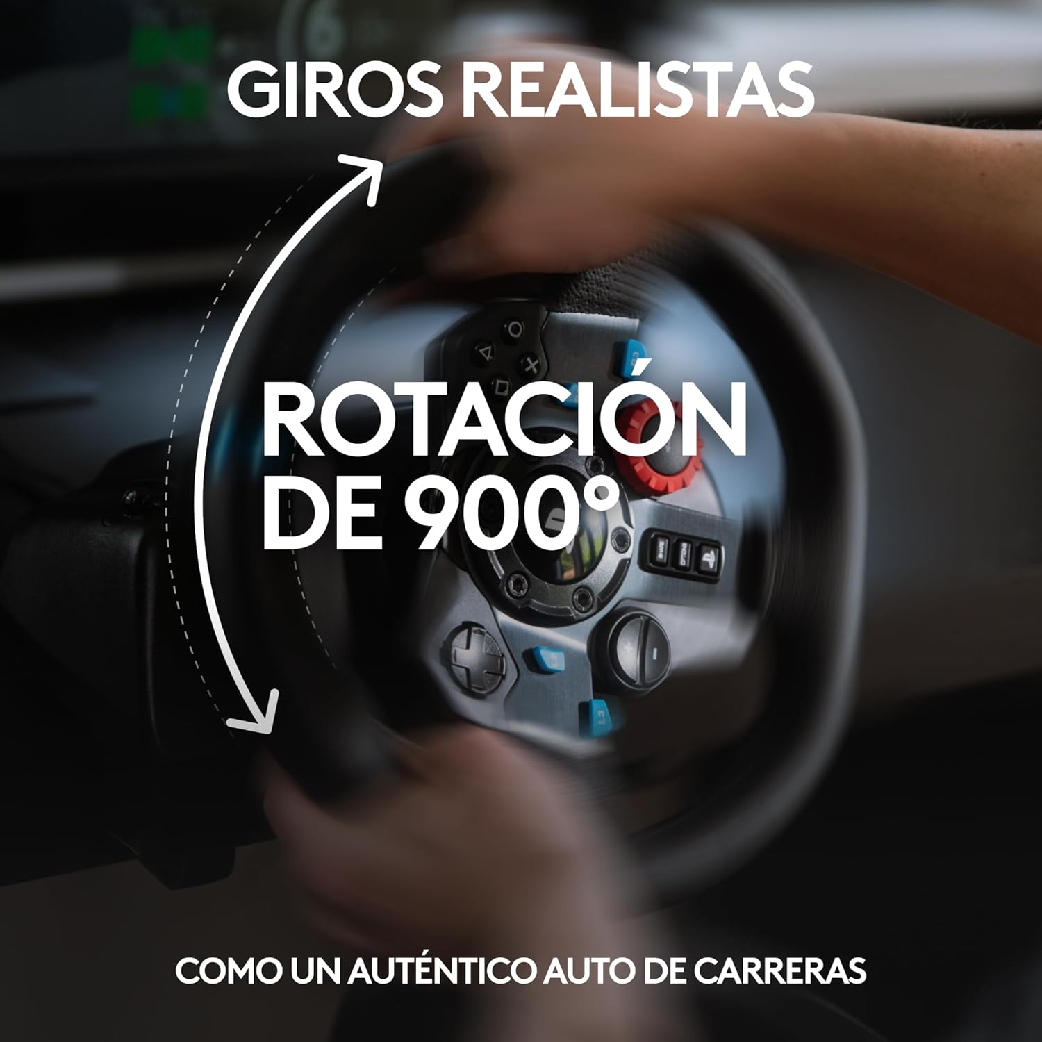 Logitech G29 Driving Force Volante de Carreras y Pedales, Force Feedback, Aluminio Anodizado, Palancas de cambio, Volante de Cuero, Pedales Ajustables, PS5, PS4, PS3 y PC - Negro