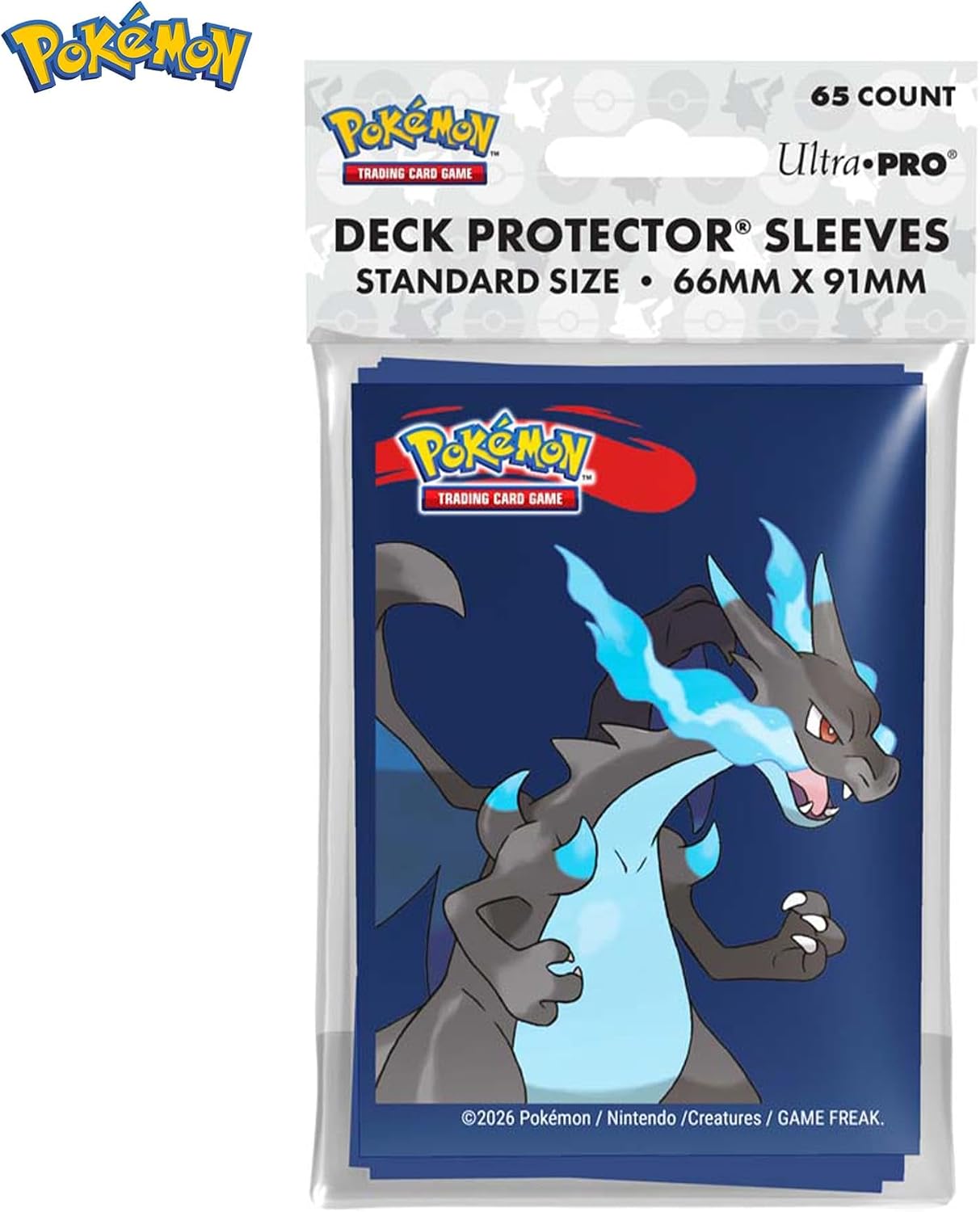 Ultra Pro - Mega Charizard X 65ct Deck Protector Sleeves For Pokémon