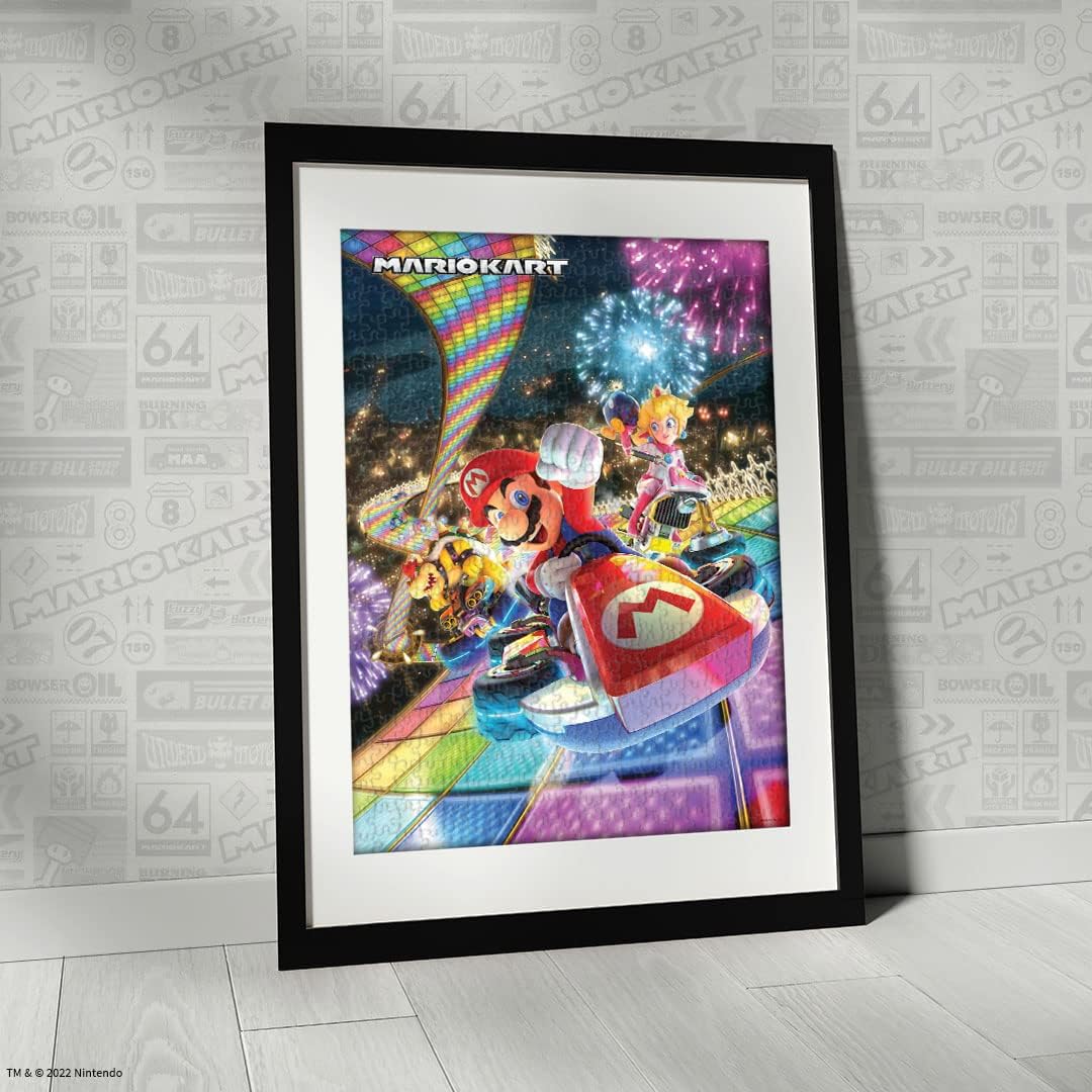 Rompecabezas - 1000 Piezas - Super Mario Bros - Mario Kart Rainbow - USAopoly