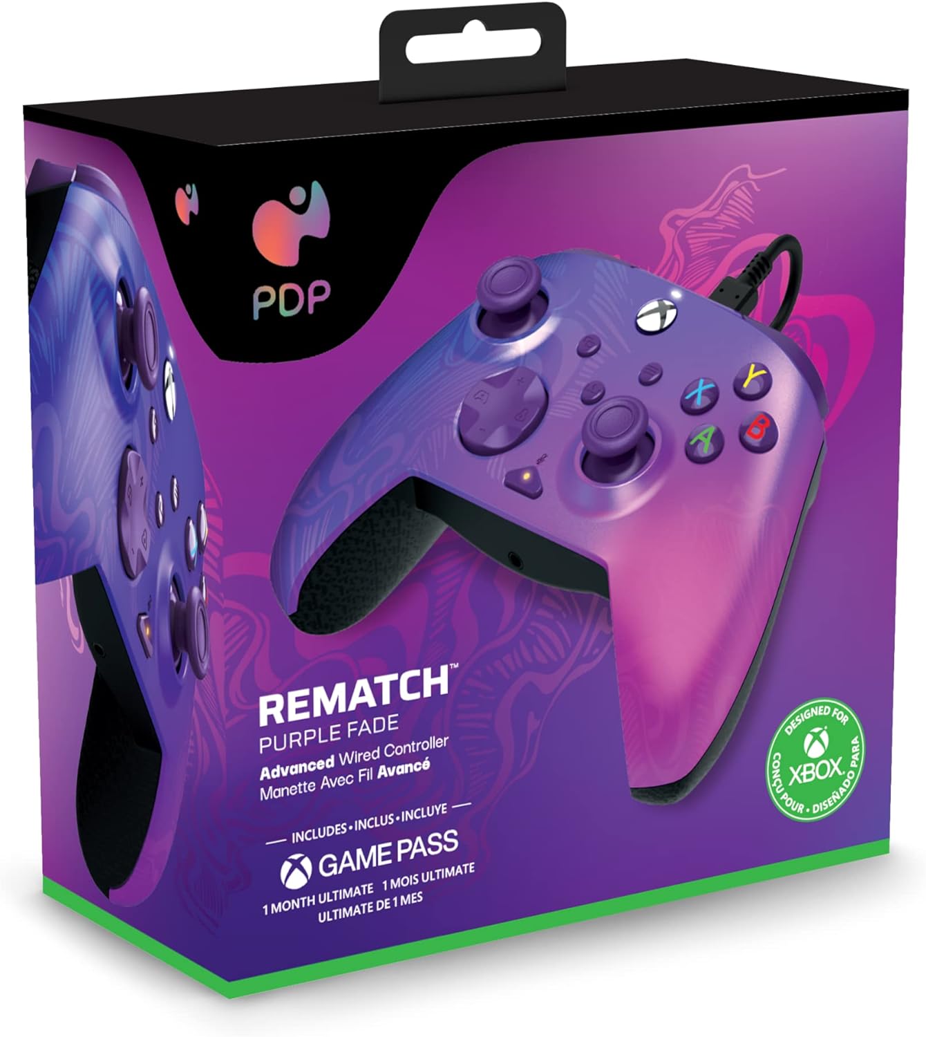 Control Alámbrico - PDP - Rematch Purple Fade - Xbox