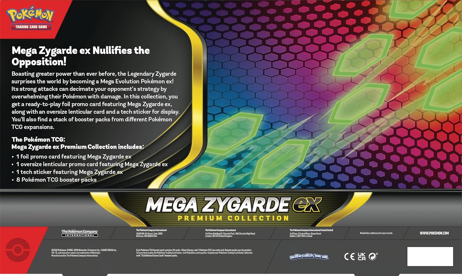 Pokémon TCG: Mega Zygarde Ex Premium Collection - Inglés