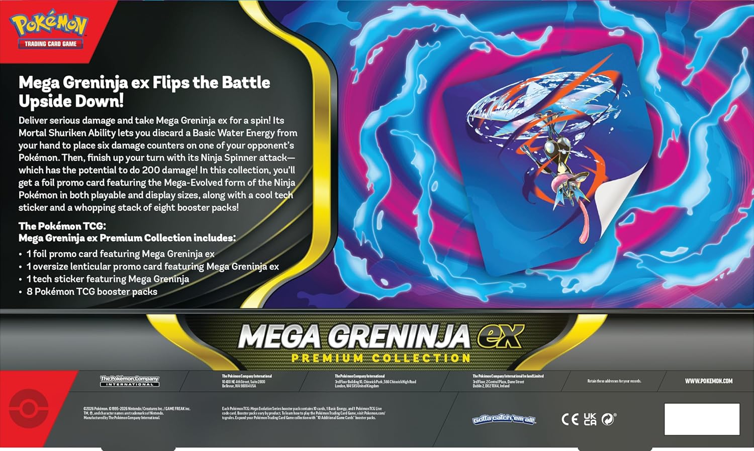 Pokémon TCG: Mega Greninja Ex Premium Collection - Inglés