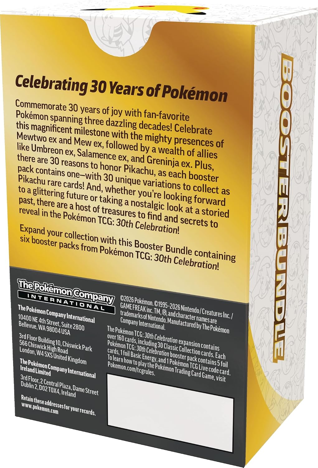 Pokémon TCG: 30th Anniversary Celebration  Booster Bundle - Inglés