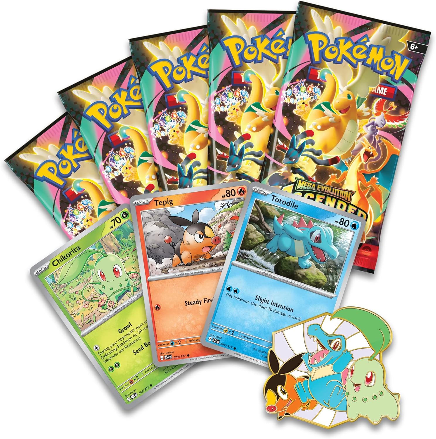 Pokémon TCG: Mega Evolution - Ascended Heroes First Partners Deluxe Pin Collection - Inglés