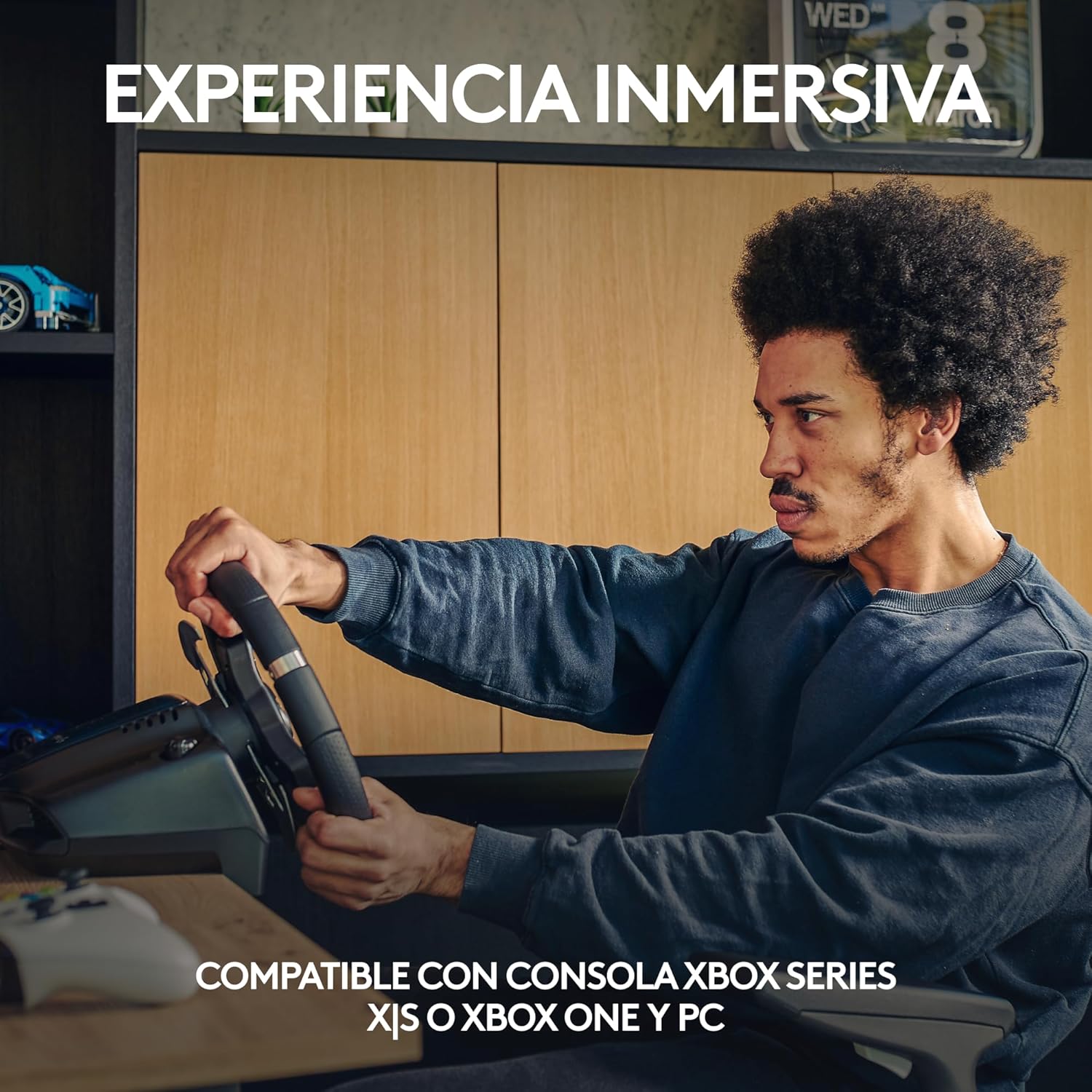 Logitech G920 Driving Force Volante de Carreras y Pedales Ajustables para Xbox Series X|S, Xbox One, PC, Color Negro