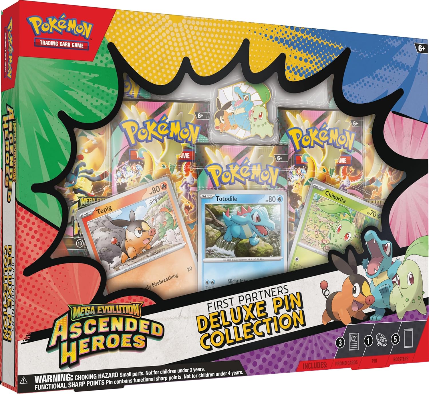 Pokémon TCG: Mega Evolution - Ascended Heroes First Partners Deluxe Pin Collection - Español