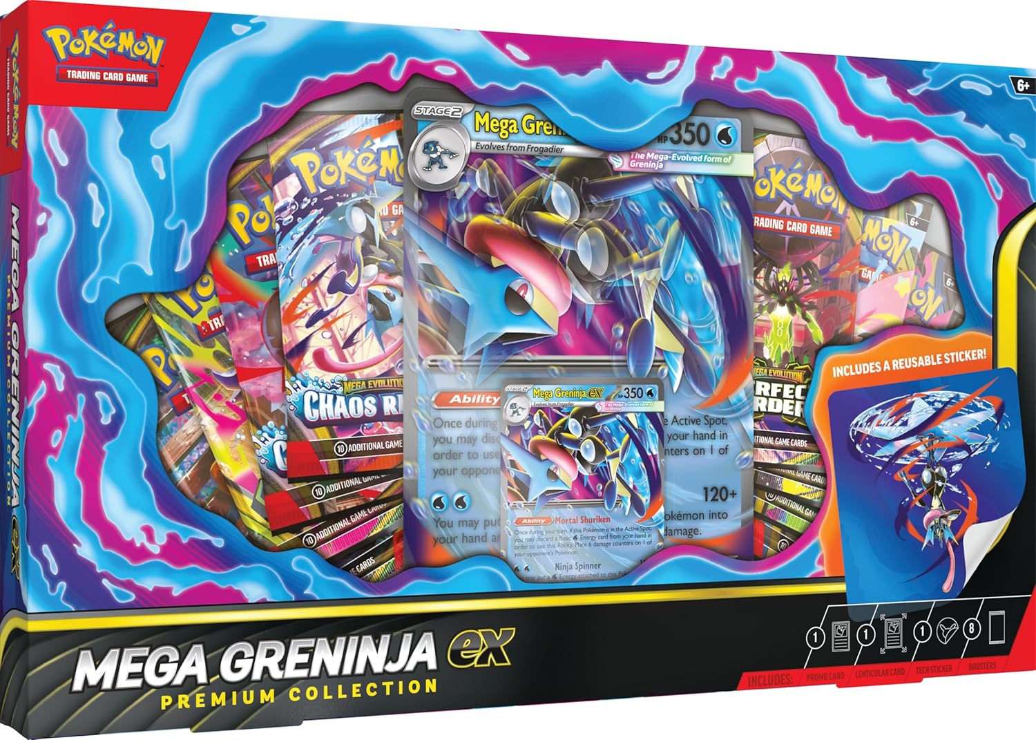 Pokémon TCG: Mega Greninja Ex Premium Collection - Inglés