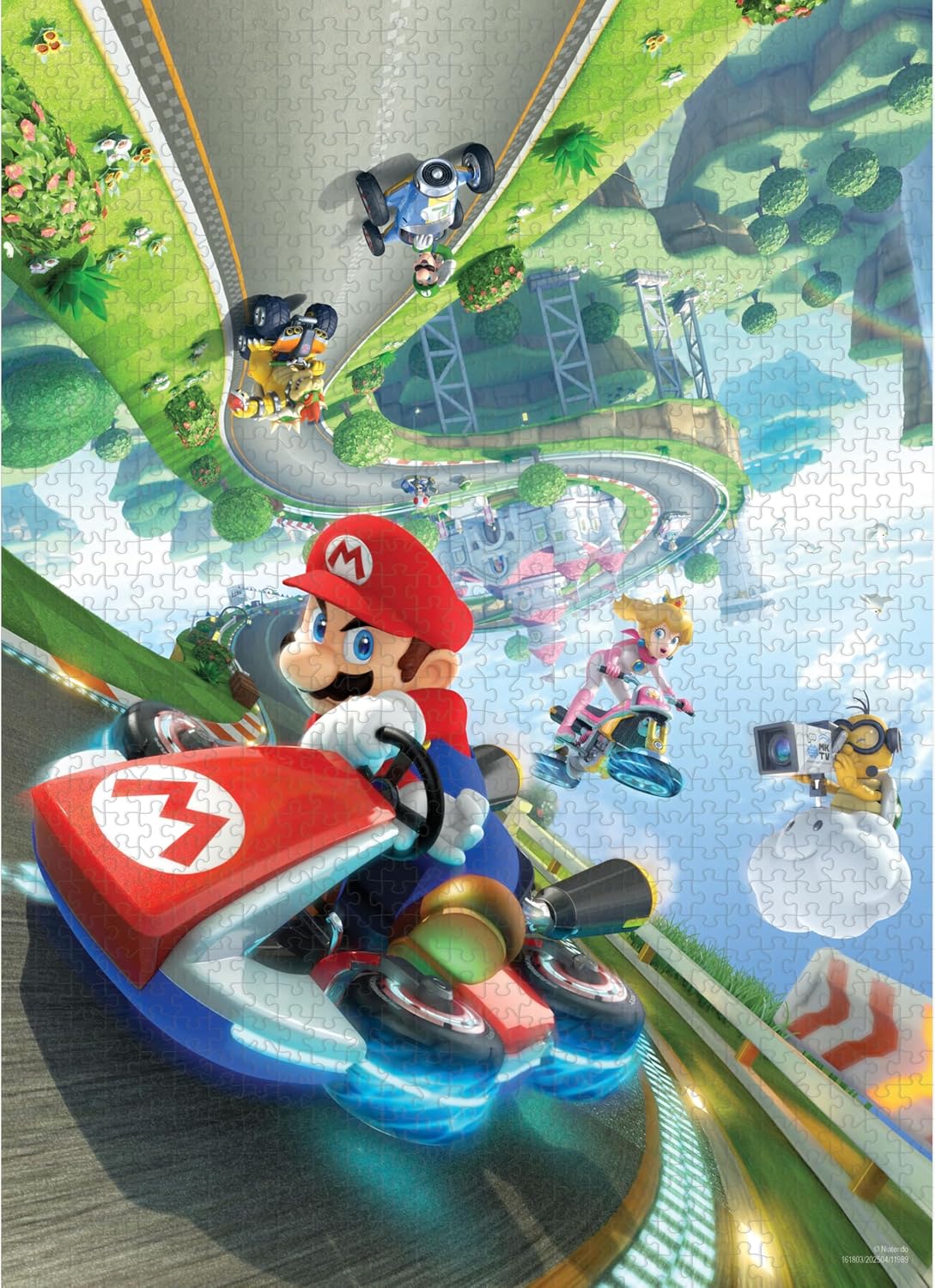 Rompecabezas - 1000 Piezas - Super Mario Bros - Mario Kart Anti-Gravity - USAopoly
