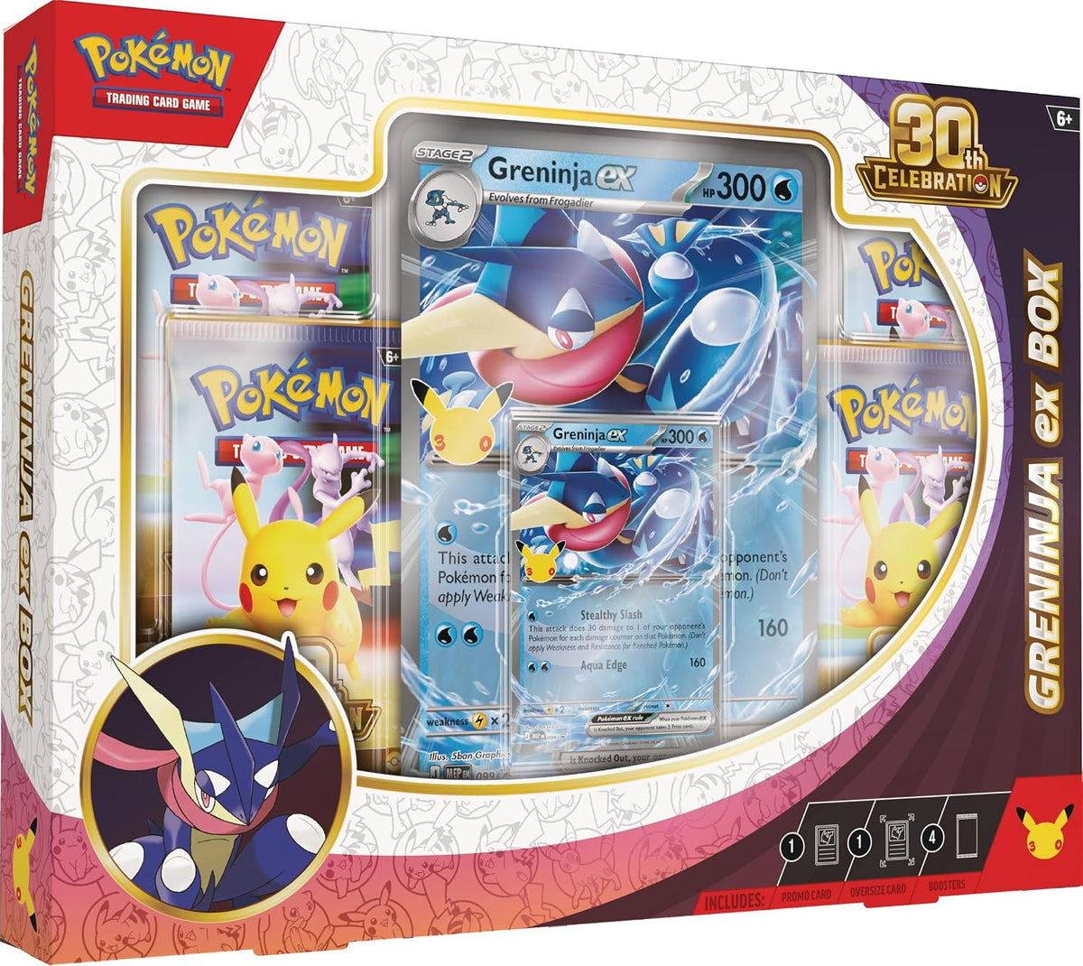 Pokémon TCG: 30th Anniversary Celebration  Sylveon/Greninja Ex box - Español