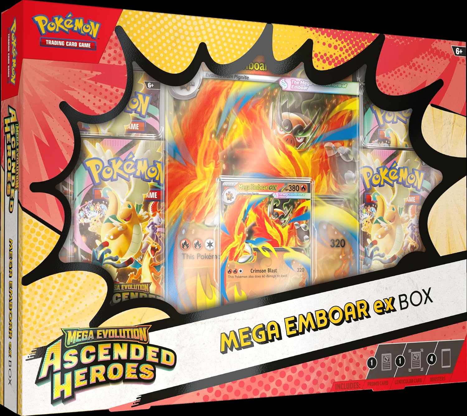 Pokémon TCG: Mega Evolution - Ascended Heroes - Mega Emboar Ex Box - Inglés