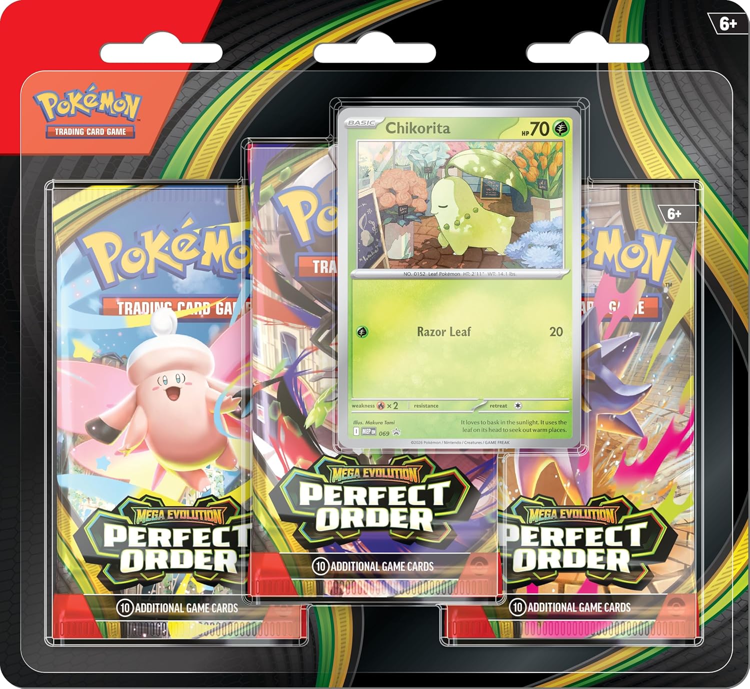 Pokémon TCG: Mega Evolution ME03 - Perfect Order - Three Booster Blister - Inglés