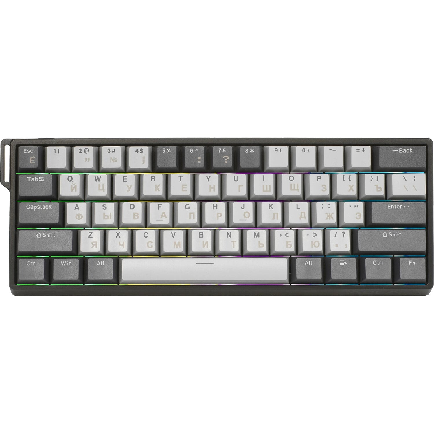 Teclado Mecánico Magnético AULA - WIN60 HE PRO Edition Grey + Dark Gray Meteor