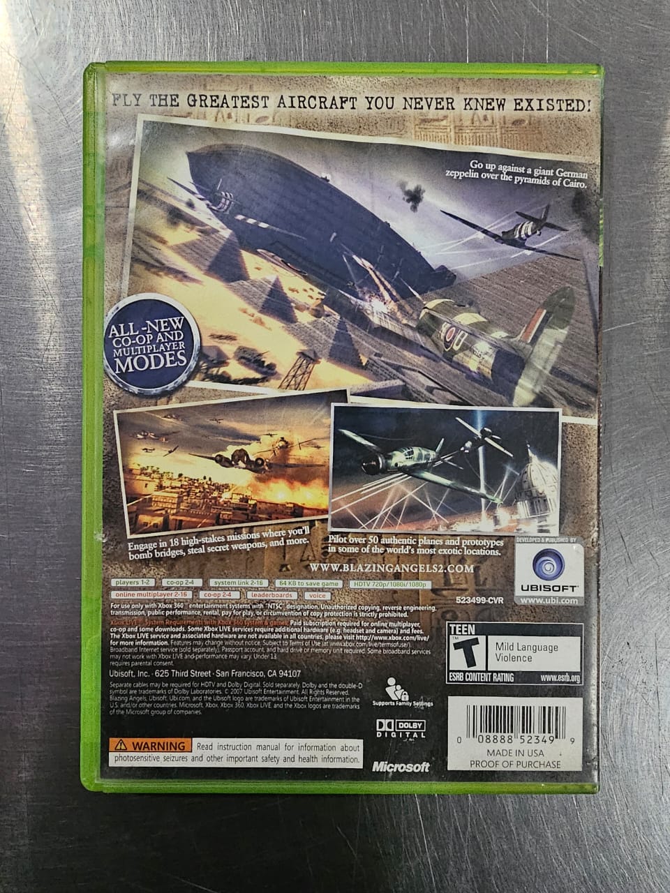 Blazing Angels 2 Xbox 360 Usado