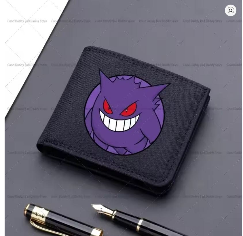 Cartera - Pokémon - Gengar - Color Negro