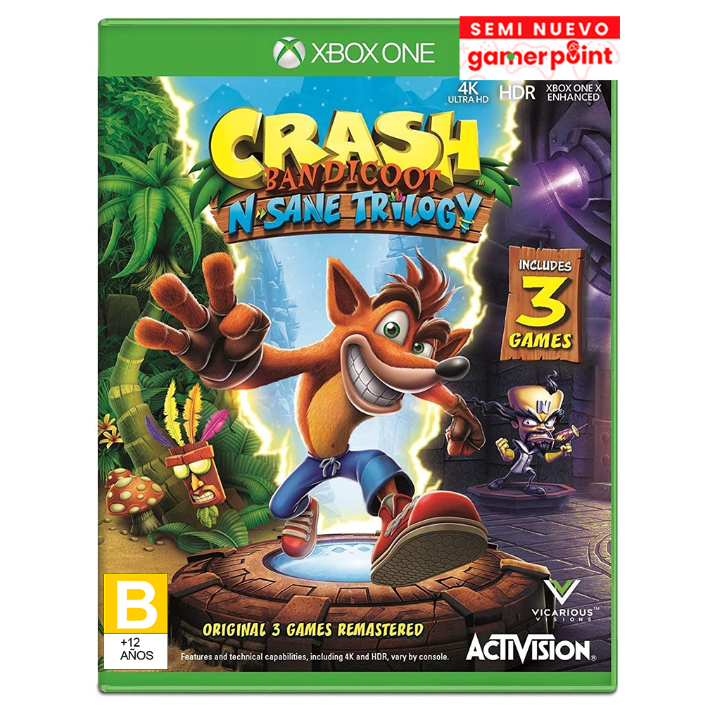 Crash Bandicoot N-Sane Trilogy  Xbox One  Usado