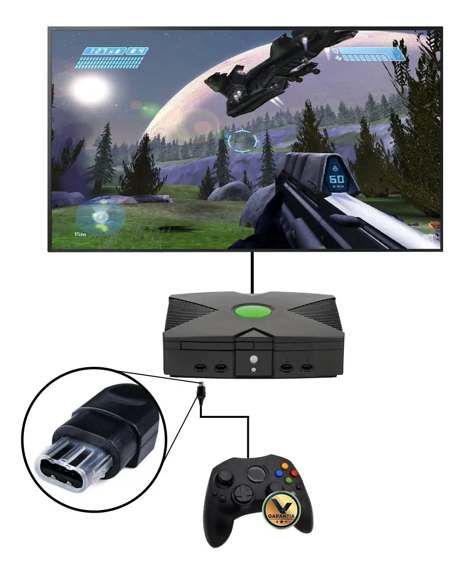 Control Alámbrico - Xbox Clásico (Genérico De Excelente Calidad)