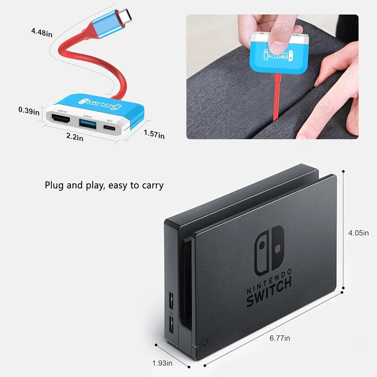 Adaptador Tipo C a HDMI (Reemplazo De Dock) - Nintendo Switch