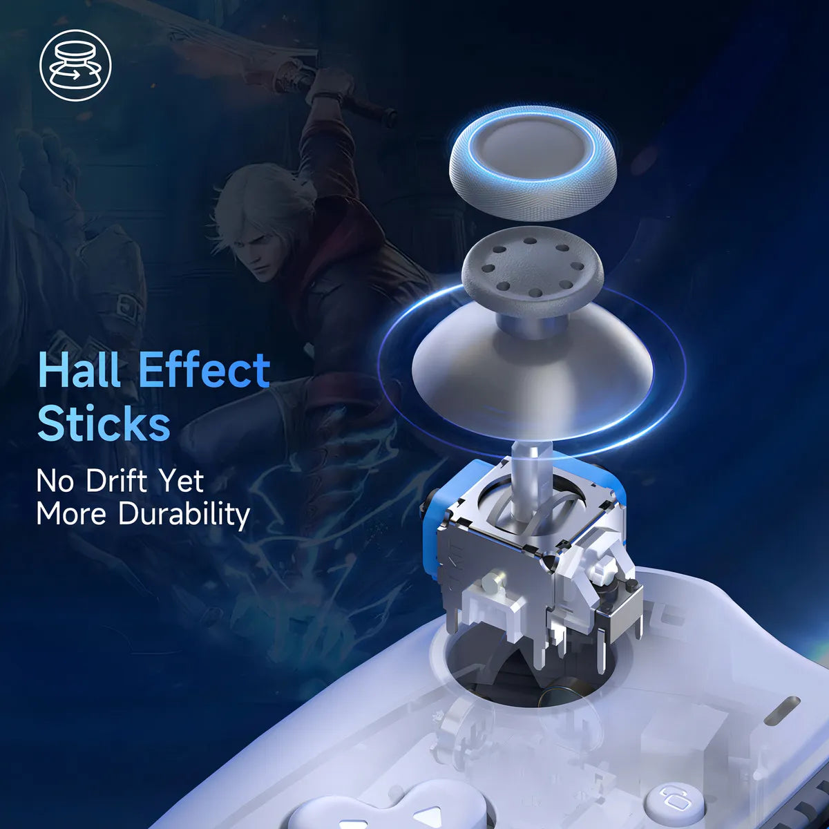 Control para Celular Easysmx M15 Android y Iphone 15/16 con Botones Mecánicos Joysticks con Efecto Hall Plug and Play Compatible con Xbox Gamepass