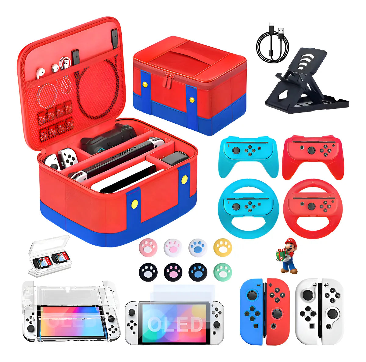 Aiyinsmart Estuche Grande Kit Accesorios Nintendo Switch Oled 38 En 1