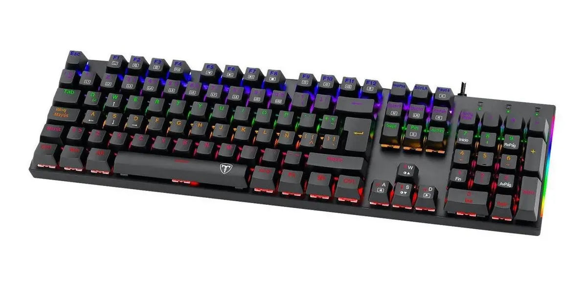 Teclado Gamer Mecanico TGK-310 T-dagger Naxos Rainbow Outemu Red