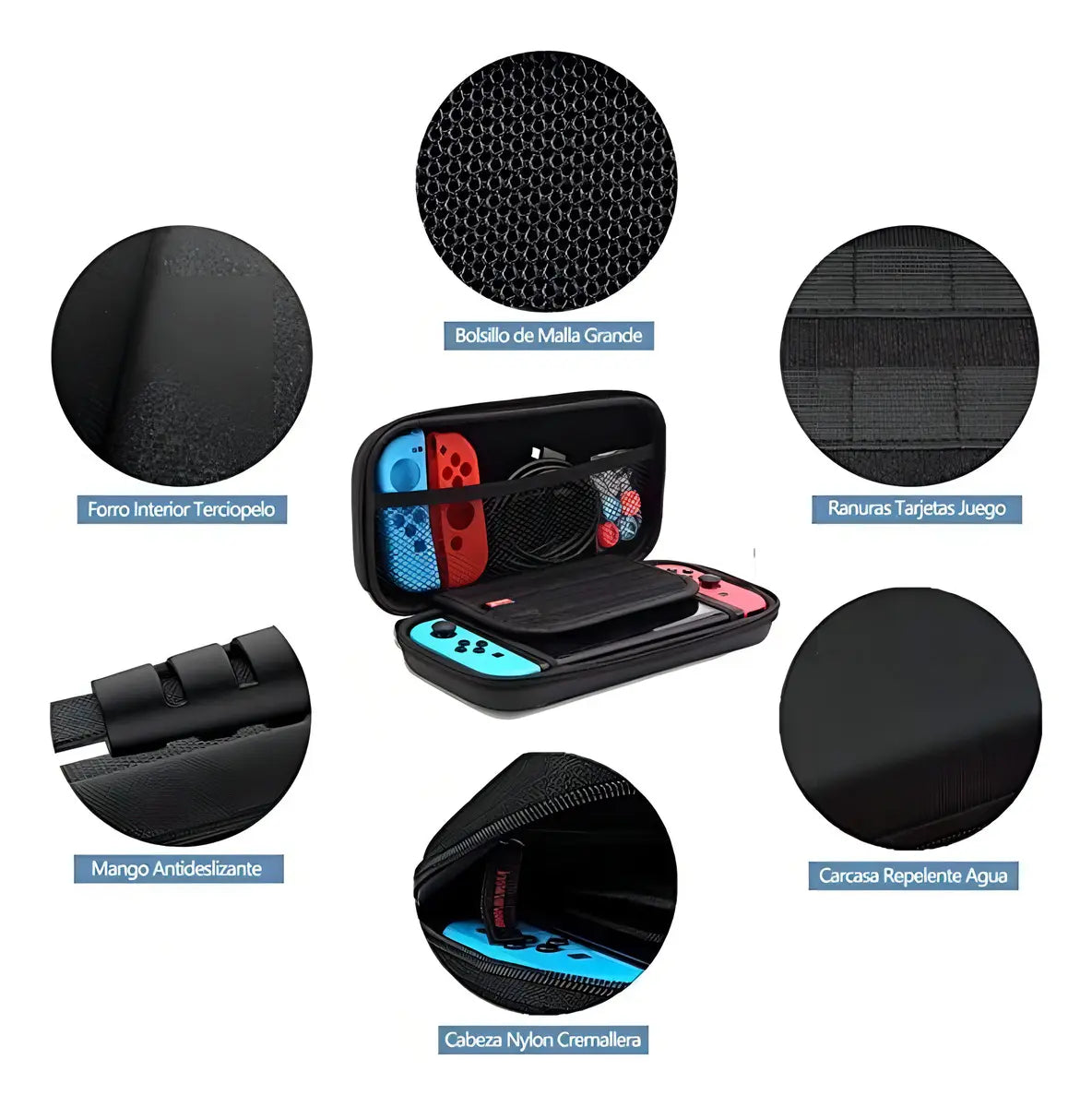 Estuche 25 en 1 Maletín Protector Negro - Nintendo Switch